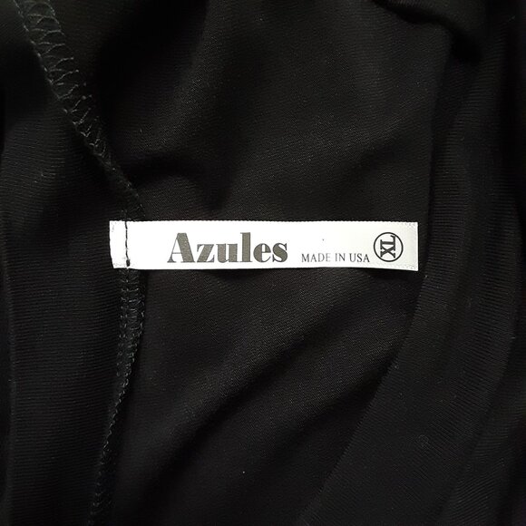 Azules Woman's Black Midi Dress Size XL, Pullover, Long sleeve, Made in USA - Picture 3 of 7